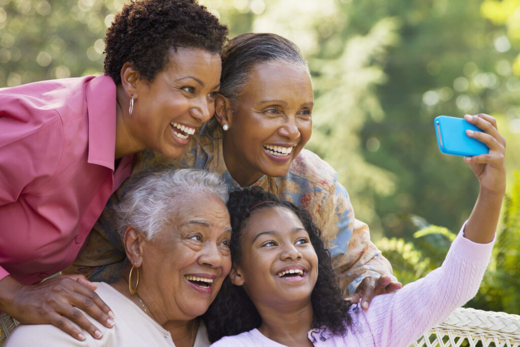 Four generations of black women