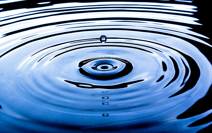 Ripples from drop of water