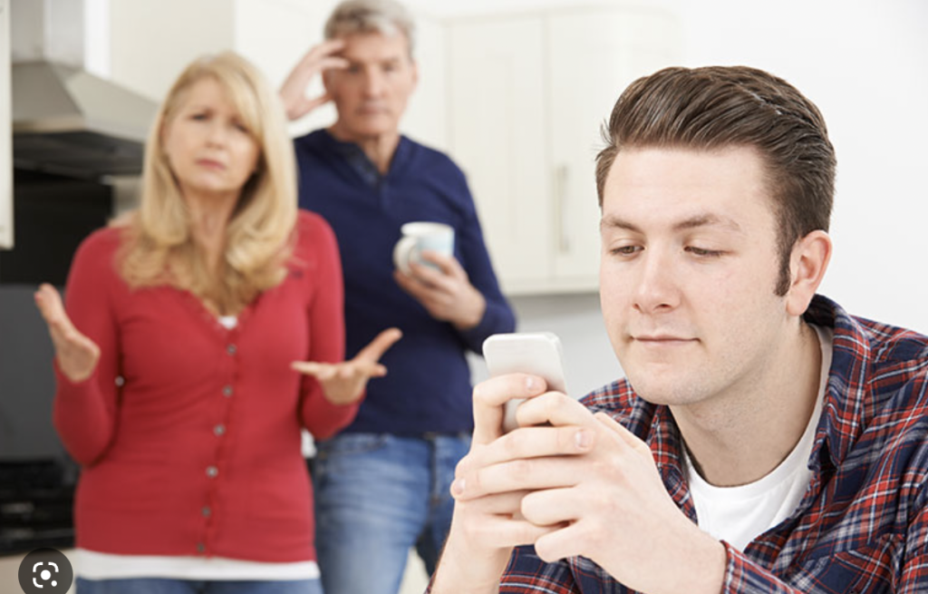 Frustrated parents of adult son living in their home