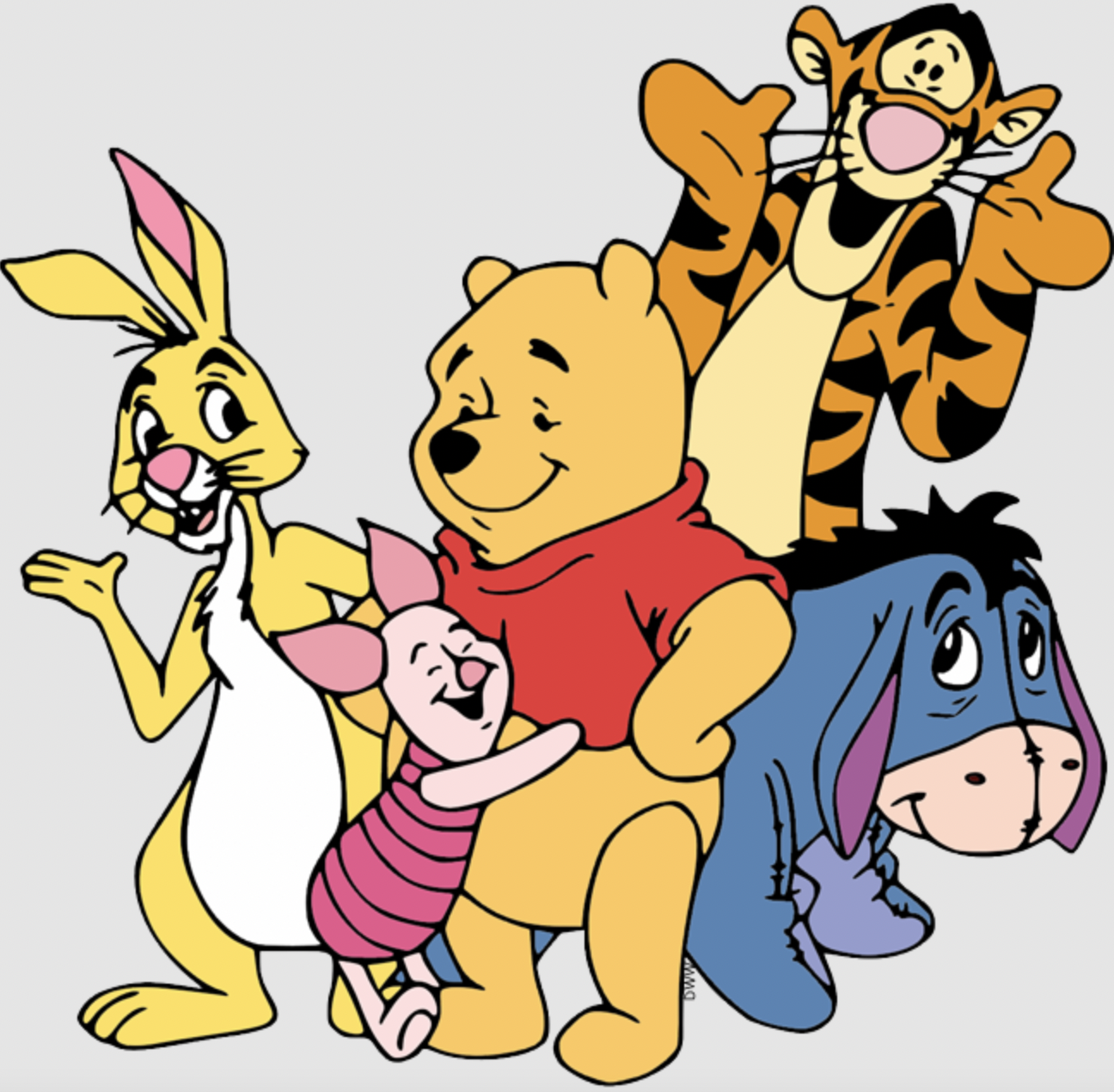 Five Winnie-The-Pooh Characters